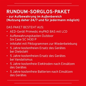 BSS – PRIMEDIC MYPAD BAS+AED AUSSENWANDKASTEN SIX CASE SC 1430 P+INFOTAFEL+BETREUUNG